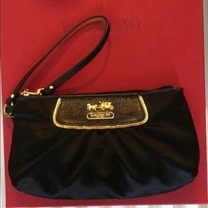 Satin Coach wristlet